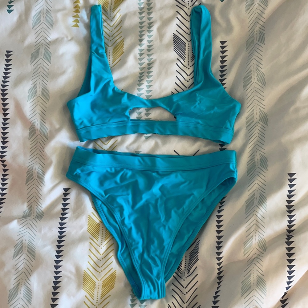 Blue bikini